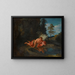 Narcis - François Marot — ingelijst kunstwerk aan de muur