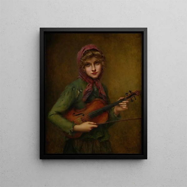 The young violinist - François Martin-Kavel — framed artwork on a wall
