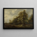 Route dans les bois avec figures de staffage - François van Knibbergen — ingelijst kunstwerk aan de muur