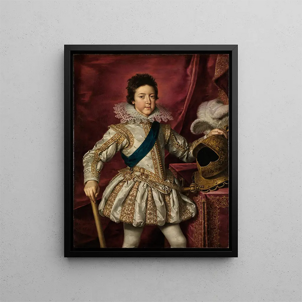 Louis XIII of France - Frans Pourbus the Elder — framed artwork on a wall
