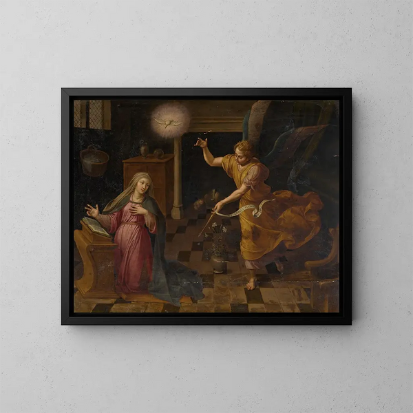 L'Annonciation - Frans Pourbus the Elder — framed artwork on a wall