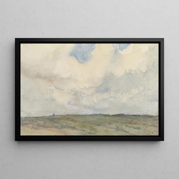 Landscape of dunes by storm - Frans Smissaert — framed artwork on a wall