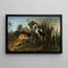 De Vos die de reiger bezoekt - Frans Snyders — ingelijst kunstwerk aan de muur
