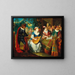 Een muziekgroep op een terras - Frans Xaver Hendrick Verbeeck — ingelijst kunstwerk aan de muur