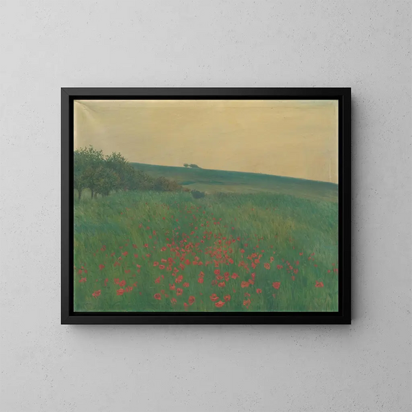 Red Poppies Painting - František Kaván — framed artwork on a wall