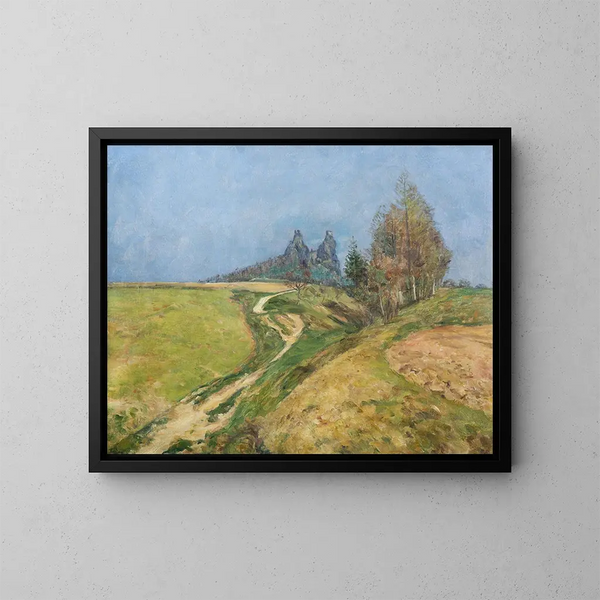 Spring under Trosky - František Kaván — framed artwork on a wall
