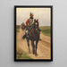 Twee hussars van de garde - Frants Henningsen — ingelijst kunstwerk aan de muur