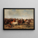 Een kudde paarden - Franz Adam — ingelijst kunstwerk aan de muur