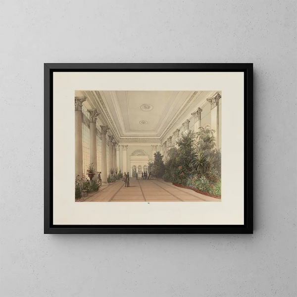 The Winter Garden in the Imperial and Royal Hofburg of Vienna - Franz Antoine — framed artwork on a wall