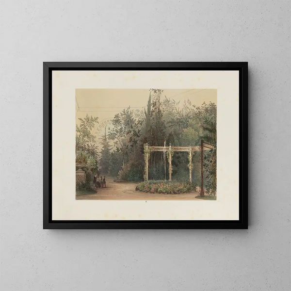 The Winter Garden in the Imperial and Royal Hofburg of Vienna - Franz Antoine — framed artwork on a wall