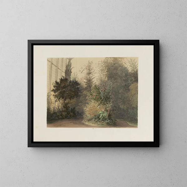 The Winter Garden in the Imperial and Royal Hofburg of Vienna Pl10 - Franz Antoine — framed artwork on a wall