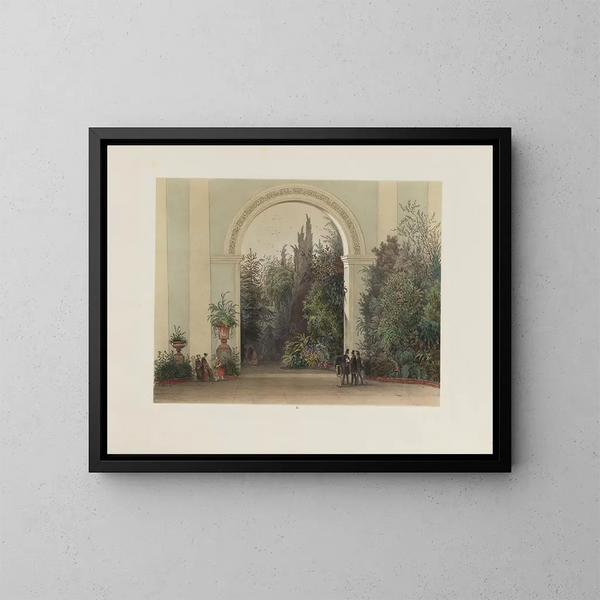 The Winter Garden in the Imperial and Royal Hofburg of Vienna Pl11 - Franz Antoine — framed artwork on a wall