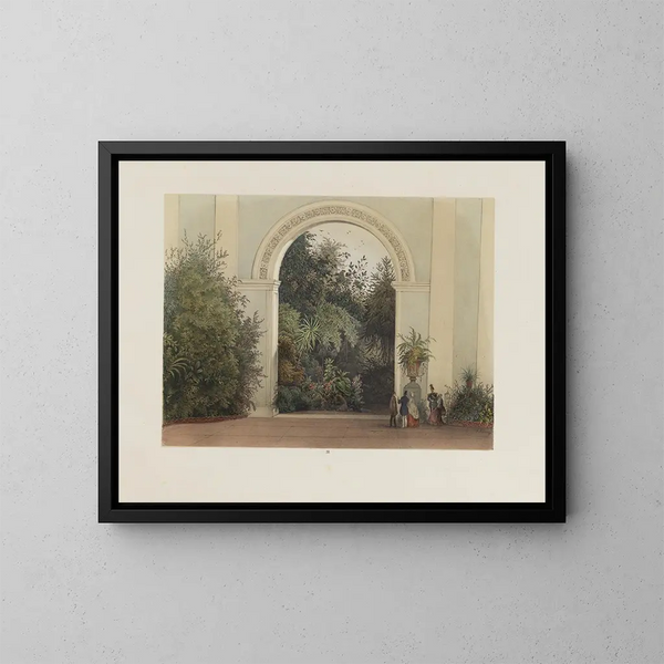The Winter Garden in the Imperial and Royal Hofburg of Vienna Pl12 - Franz Antoine — framed artwork on a wall