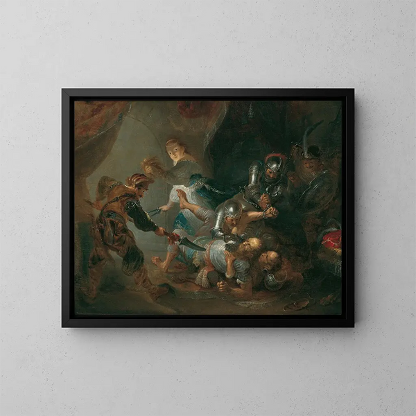 L'aveuglement de Samson - Franz Anton Maulbertsch — framed artwork on a wall