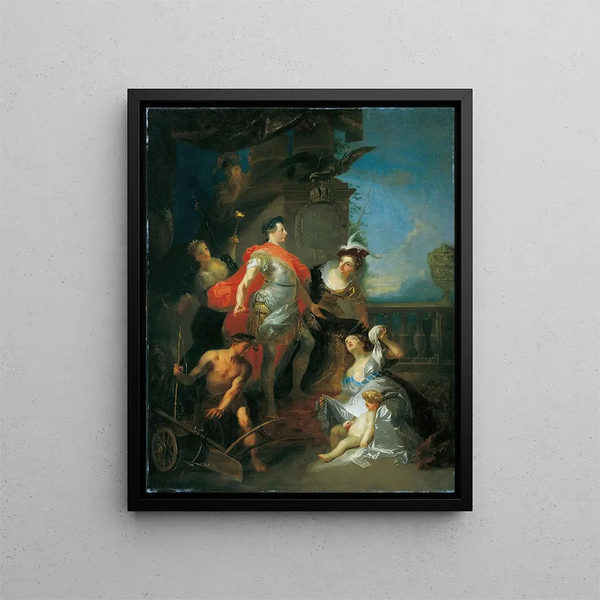 Glorification of Emperor Joseph II - Franz Anton Maulbertsch — framed artwork on a wall