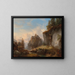 Een berglandschap met een kapel en een kapelletje - Franz Barbarini — ingelijst kunstwerk aan de muur
