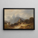 Landschap - Franz Barbarini — ingelijst kunstwerk aan de muur