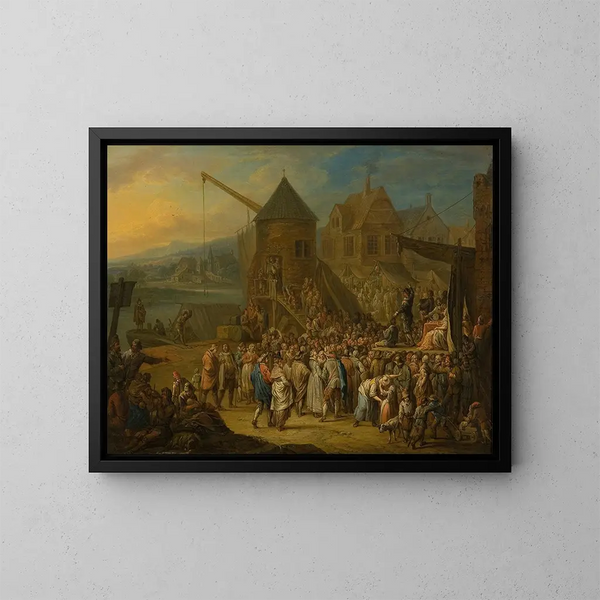 Annual Fair Painting - Franz Christoph Janneck — framed artwork on a wall