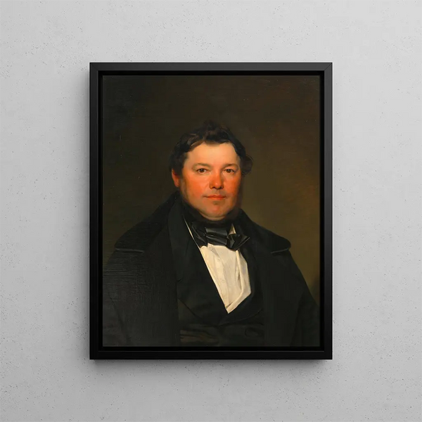 Portrait of a gentleman - Franz Eybl — framed artwork on a wall