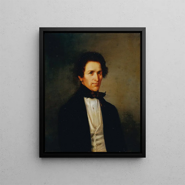 Herrenporträt - Franz Eybl — framed artwork on a wall