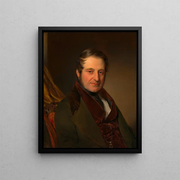 Rudolf von Arthaber, textielproducent en kunstverzamelaar - Franz Eybl — ingelijst kunstwerk aan de muur