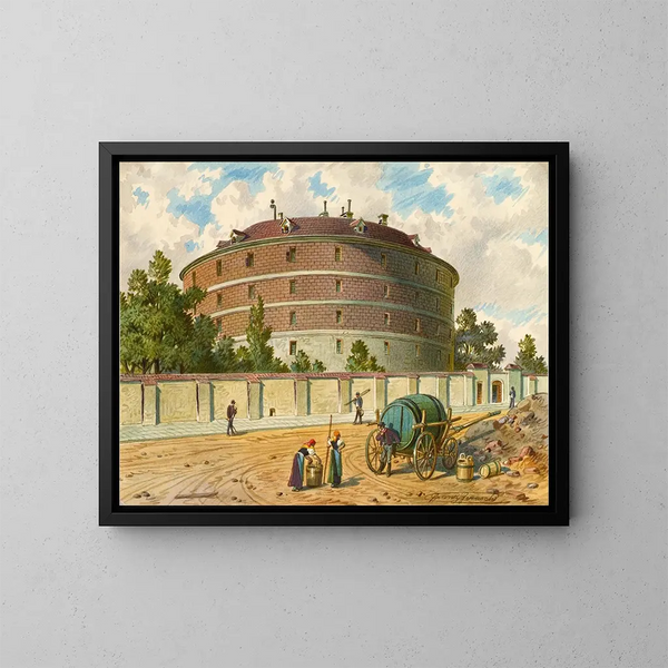 L'ancien asile d'aliénés de Vienne, appelé Narrenturm, Kaiser Joseph Gugelhupf - Franz Gerasch — framed artwork on a wall