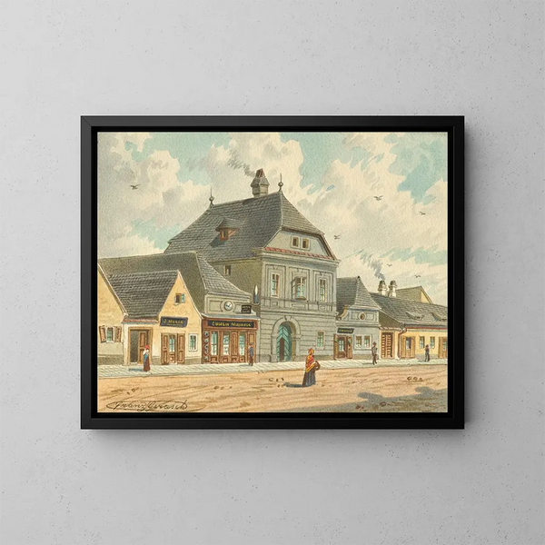 L'ancien pavillon de chasse de l'impératrice Marie-Thérèse dans la Erdbergstraße 109 à Vienne - Franz Gerasch — framed artwork on a wall