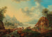 Landschap aan de Rijn met boeren - Franz Hochecker — weergave van het kunstwerk