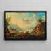 Landschap aan de Rijn met boeren - Franz Hochecker — ingelijst kunstwerk aan de muur