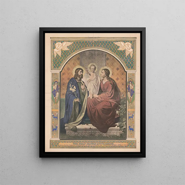 La Sainte Famille - Franz Ittenbach — framed artwork on a wall