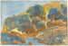 met glooiend landschap en beek - Franz Kobell — weergave van het kunstwerk