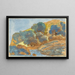 met glooiend landschap en beek - Franz Kobell — ingelijst kunstwerk aan de muur
