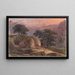Reisende in een berglandschap bij zonsondergang - Franz Kobell — ingelijst kunstwerk aan de muur