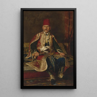Franz Leo Ruben - Turkish noble seated in a carpeted interior.webp