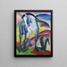 Paard blauw I - Franz Marc — ingelijst kunstwerk aan de muur