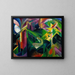 hert in de tuin van het klooster - Franz Marc — ingelijst kunstwerk aan de muur