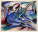Dromerige Paard - Franz Marc — weergave van het kunstwerk