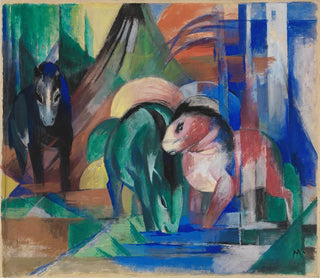 Franz Marc - Drei Pferde am Waldwasser.webp