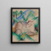 Hert rood - Franz Marc — ingelijst kunstwerk aan de muur