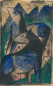 Twee blauwe paarden - Franz Marc — weergave van het kunstwerk