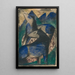 Twee blauwe paarden - Franz Marc — ingelijst kunstwerk aan de muur