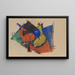Twee slapende herten - Franz Marc — ingelijst kunstwerk aan de muur
