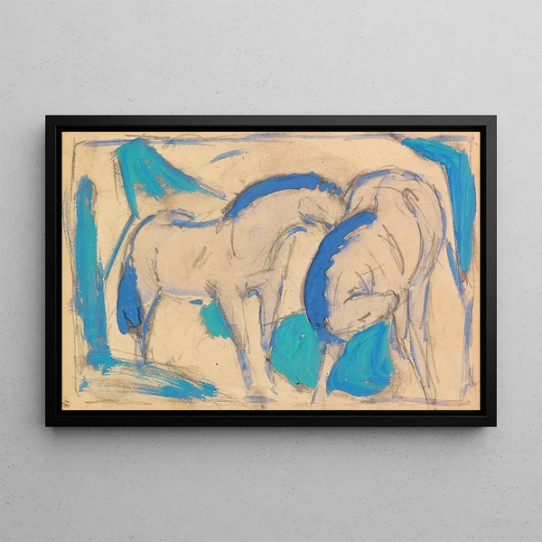 Franz Marc - Zwei Pferde blaugrn.webp
