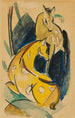Two Yellow Animals - Franz Marc — artwork view