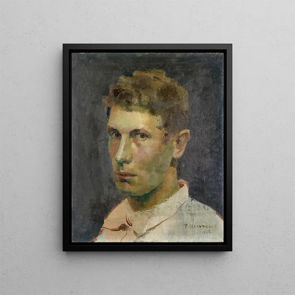 Self-portrait - Franz Marent — framed artwork on a wall