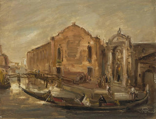 Franz Naager - Gondelfahrt in Venedig am Campo de lAbazia.webp