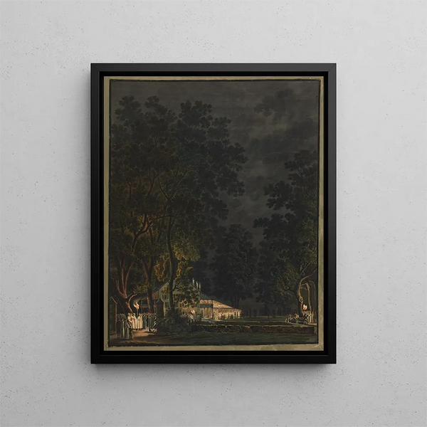 Evening of the Second Unspunnen Festival - Franz Niklaus König — framed artwork on a wall