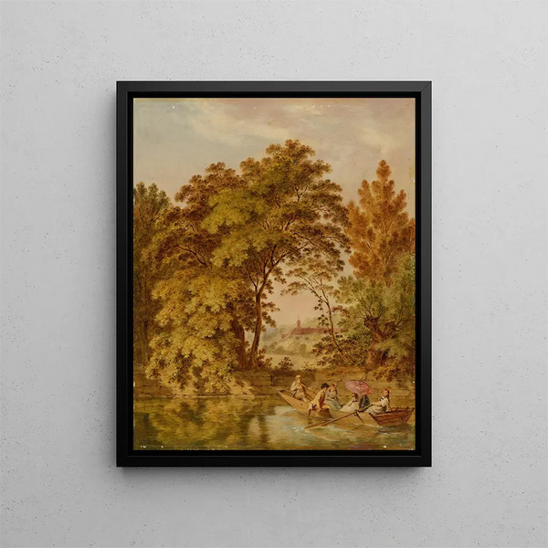 Jetée sur l'île Saint-Pierre - Franz Niklaus König — framed artwork on a wall
