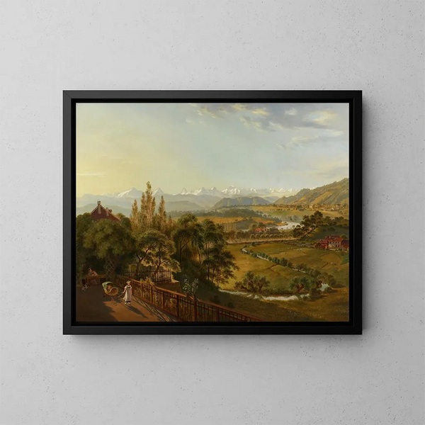 View of the Small Terrace on the Alps - Franz Niklaus König — framed artwork on a wall