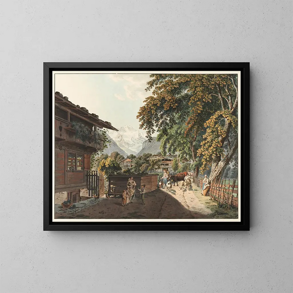 The Return of the Alps - Franz Niklaus König — framed artwork on a wall